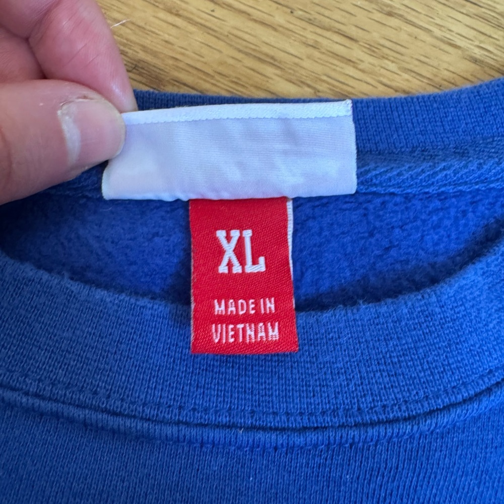 Mitchell & Ness Blue Crewneck Sweater 76ers Retro Style - Picture 3 of 6